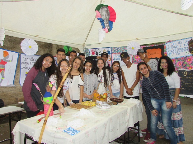 Atividade da Semana Educação pela Vida na E.E. Monsenhor Rocha, em Santa Bárbara do Leste. Foto: Divulgação