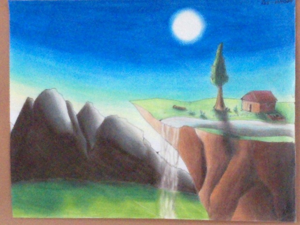 Os quadros, marcados pelo jogo de luzes e sombras, fazem parte da mostra “Garimpando Talentos”. Foto: Arquivo da Escola