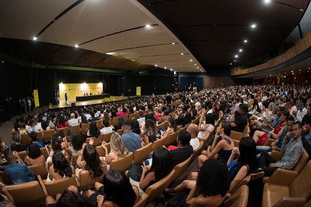 Após 12 semanas de aprendizado, cerca de 750 estudantes participaram da celebração. Foto: Gabriel Maciel / Sedectes
