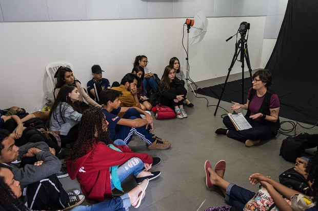 Alunos participaram de oficina de fotografia. Foto:Bruno Amarantes 