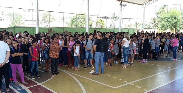 Os valores de cooperação, respeito e disciplina hoje regem o dia a dia da escola, depois da implantação do programa. Foto: Arquivo da Escola