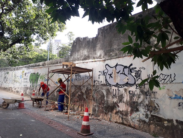 Registro da reforma do Estadual Central, no bairro de Lourdes, em Belo Horizonte. (Crédito: Divulgação/DEER-MG)