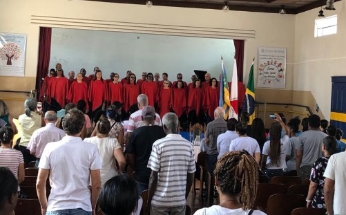 No Instituto São Rafael, em Belo Horizonte, o Dia Nacional do Sistema Braile foi comemorado com apresentação dos corais adulto e infantil, rodas de conversa e palestras. Foto: Arquivo/Instituto São Rafael