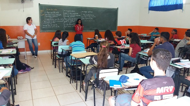 Maria Eduarda da Silva Pereira foi a escolhida para representar sua turma. Foto: Arquivo da Escola 