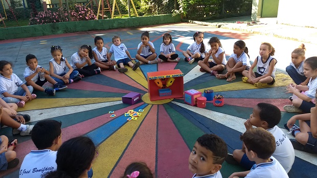 Na Escola Estadual José Bonifácio também foram realizadas várias atividades lúdicas. Foto: Arquivo da Escola 