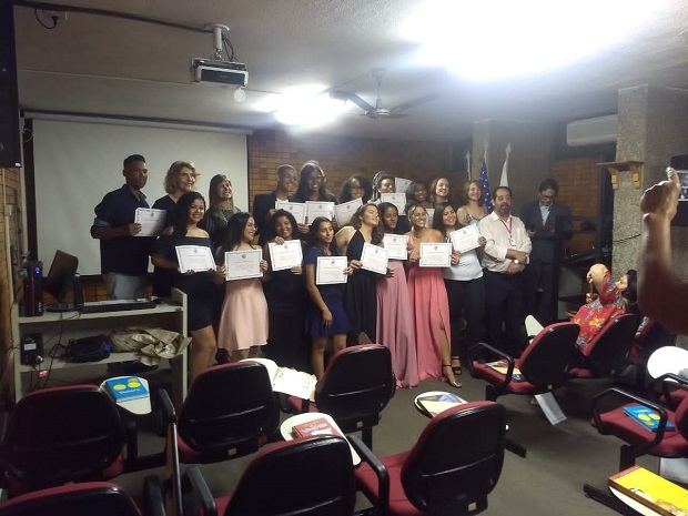  Alunos além da língua aprenderam mais sobre a cultura norte-americana. Foto: Divulgação