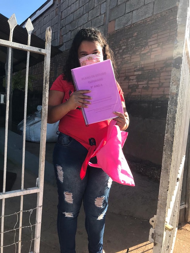 O conteúdo do PET que a aluna Joice mais gosta é o de ciências. Foto: Arquivo Pessoal