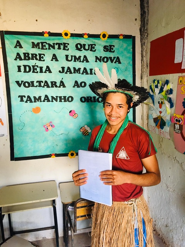 Na educação indígena, os PETs também estão sendo adaptados. Foto: Arquivo da escola