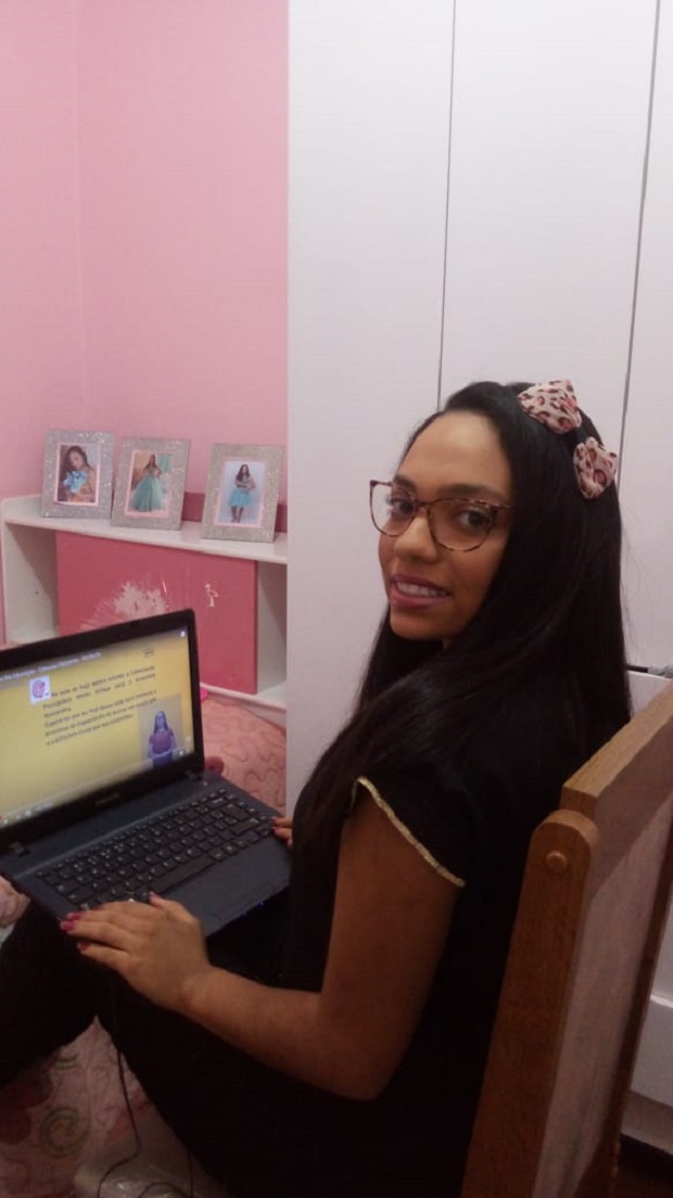 Letícia participa todos os dias do programa. Foto: Arquivo Pessoal