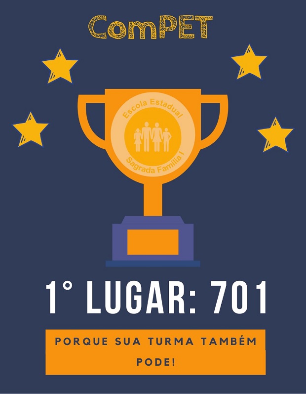 Cada volume do PET finalizado uma das turmas ganha a gincana 