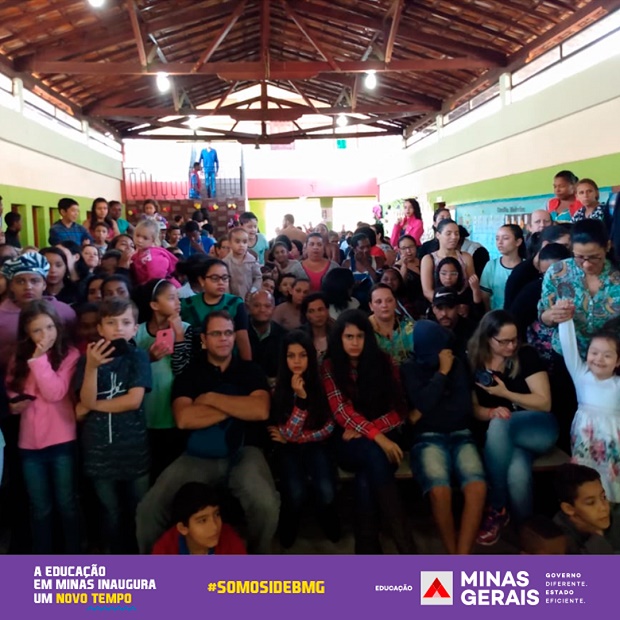 A Escola Estadual Antônio Moreira de Queiroz, em Teixeiras, obteve a maior variação no IDEB nos anos finais do ensino fundamental, no setor centro-sul./Foto: Arquivo da escola