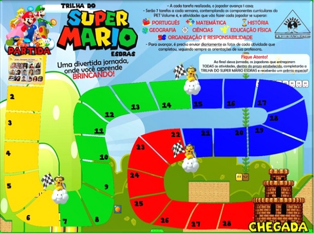 Trilha é utilizada com os alunos dos anos iniciais do ensino fundamental. Foto: Arquivo da Escola