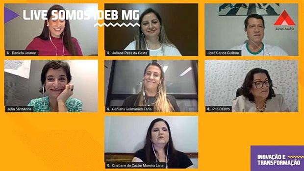 Encontro aconteceu nesta terça-feira (22), no canal do Youtube da SEE/MG. - Foto: Reprodução