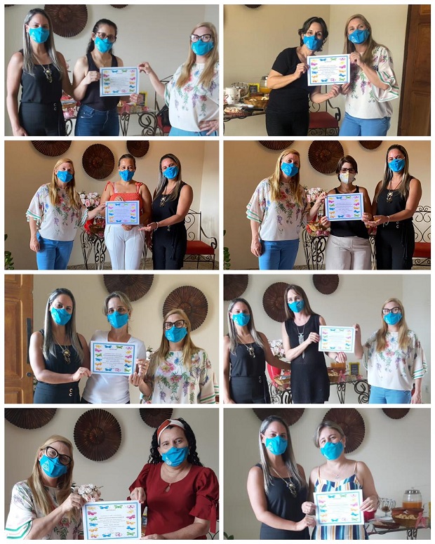 Na Escola Estadual Presidente Olegário professores receberam certificados pelas práticas exitosas que estão desenvolvendo. Foto: Arquivo da Escola