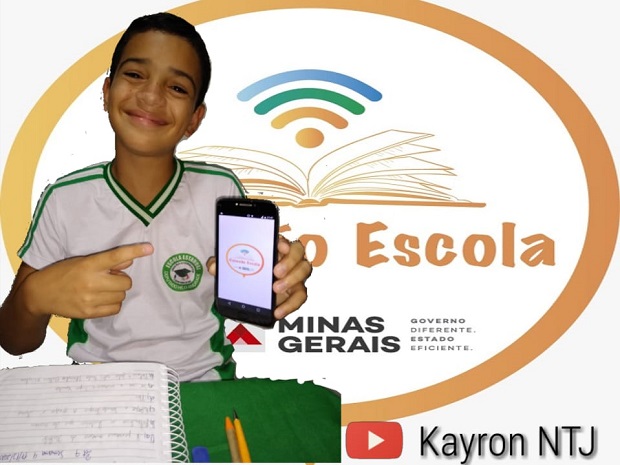 Kayron de Pinho Morais Amaral, aluno do 8º ano do ensino fundamental da Escola Estadual Deputado Hilo Andrade, no município de Periquito