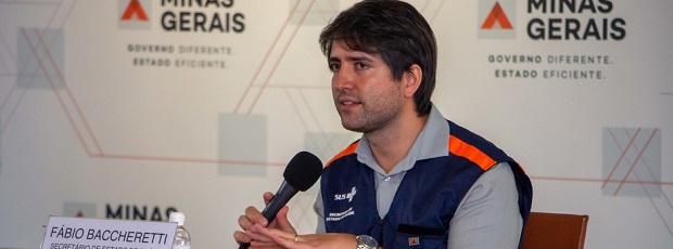 O secretário de Saúde Fábio Baccheretti concedeu entrevista coletiva nessa quinta-feira (27/5), na Cidade Administrativa. Foto: Fábio Marchetto / SES-MG