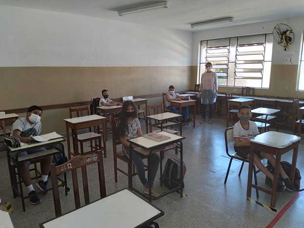 Na  Escola Estadual Abner Afonso, os pais e responsáveis pelos estudantes aprovaram a aplicação dos protocolos. Foto: Arquivo Escola
