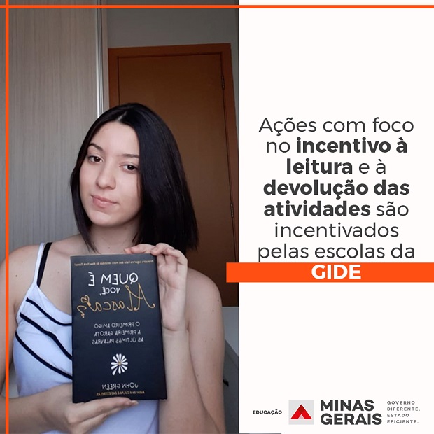Na Escola Estadual Manoela Faria Soares estudantes são estimulados a lerem livros e fazer a resenha crítica para os colegas. Foto: Divulgação da Escola