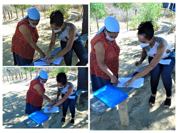 Estudantes sem acesso à internet recebem as atividades em casa. Foto: Arquivo da escola 