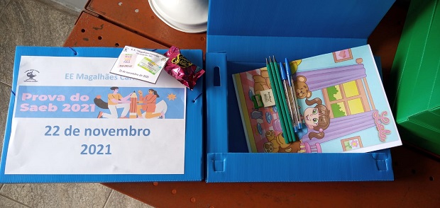 Escola Estadual Magalhães Carneiro foi uma das que distribuiu kits para os estudantes. Foto: Arquivo da Escola 