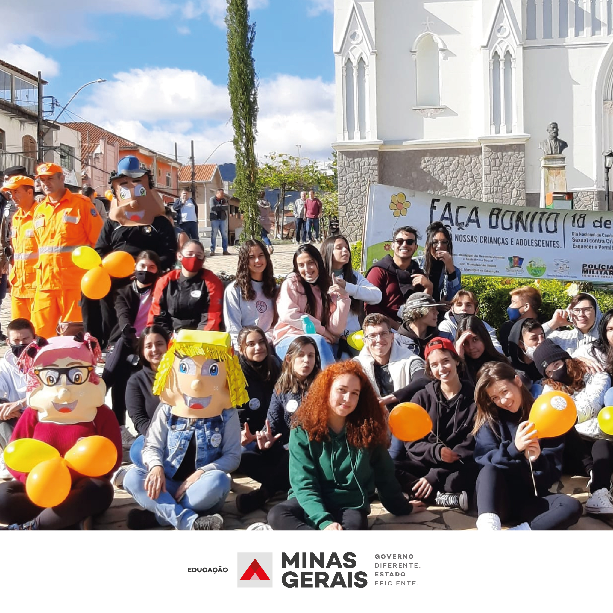 Alunos do Centro Educacional Profissional participaram de passeata em Itajubá. Foto: Arquivo/See