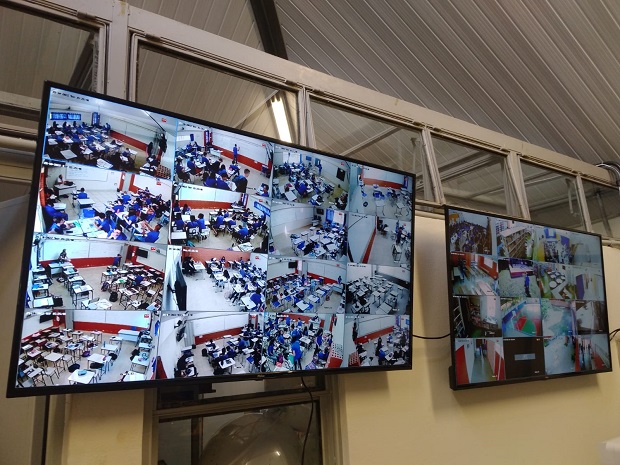 A Escola Estadual Padre Alberto Fuger conta com o reforço na vigilância e monitoramento em tempo real. Foto: Arquivo Escolar. 