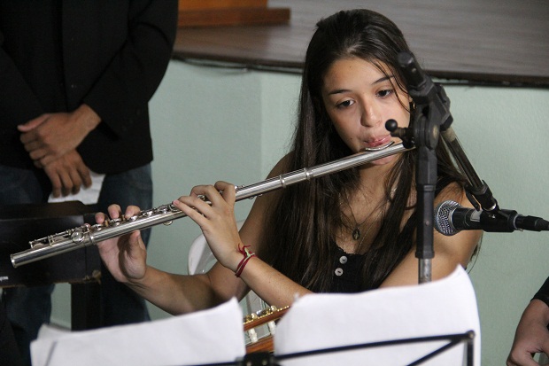 Alunos do Conservatório Estadual de Música Haidée frança Americano, de Juiz de Fora, foram responsáveis pela apresentação cultural da cerimônia. Foto: Hudson Menezes ACS SEE
